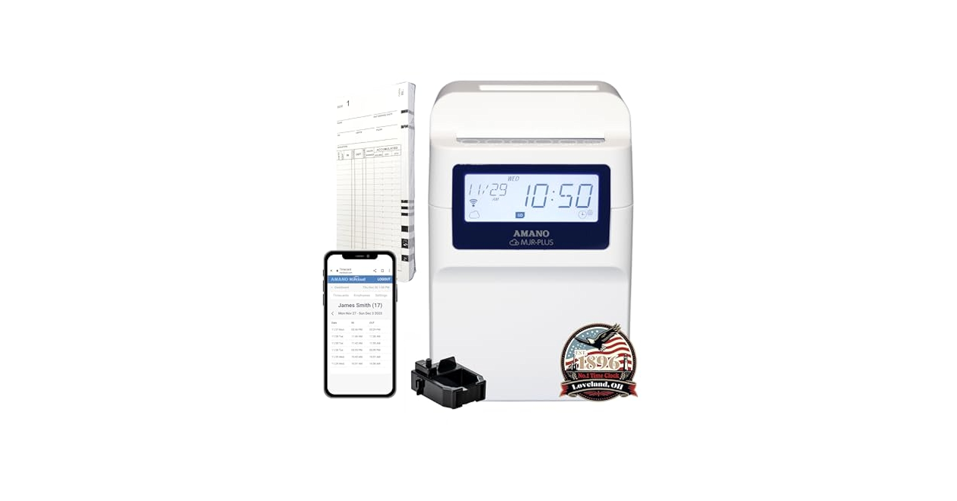 Amazon.com: Amano MJR-Plus Calculating time Clock for 100